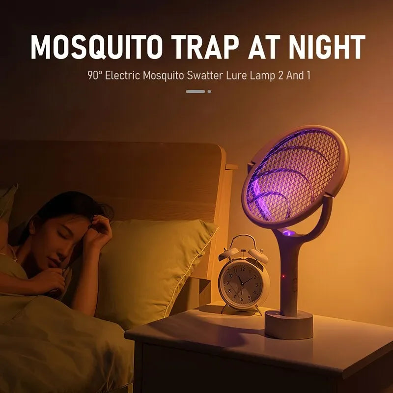 90 Degree Rotatable Mosquito Killer Lamp Electric Shocker 365Nm UV Light Bug Zapper Trap Flies Summer Fly Swatter