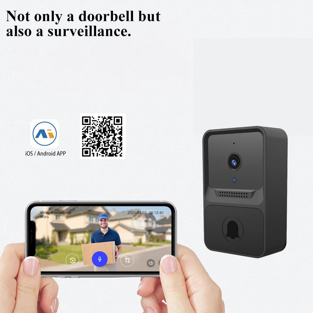 Wireless Doorbell Wifi Outdoor HD Camera Security Door Bell Night Vision Video Intercom Voice Change for Home Monitor Door Phone