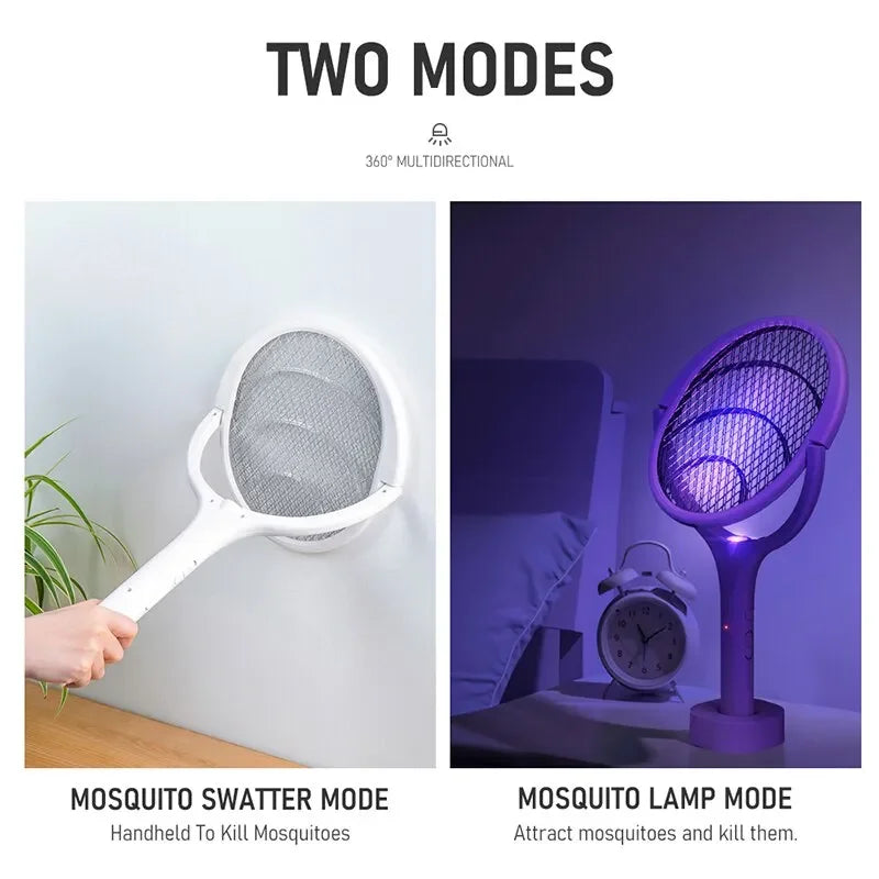 90 Degree Rotatable Mosquito Killer Lamp Electric Shocker 365Nm UV Light Bug Zapper Trap Flies Summer Fly Swatter