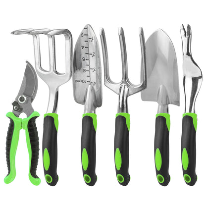 11 Piece Garden Tools Set with Bag Gardening Kit Trowel Secateurs Fork Knee Pad